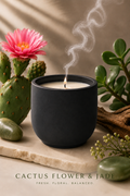 Preorder-Cactus Flower and Jade Candle