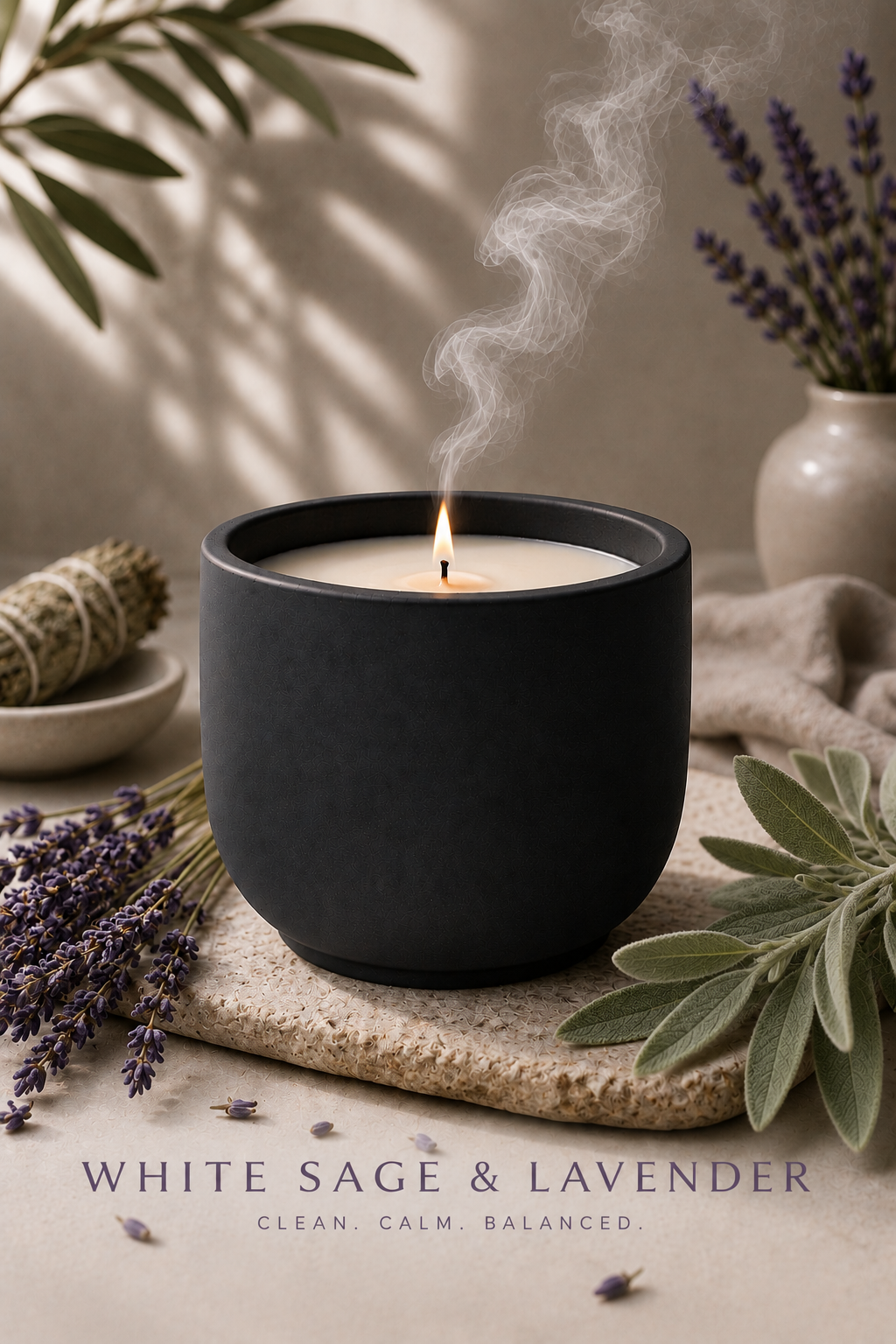 Preorder-White Sage and Lavender Candle