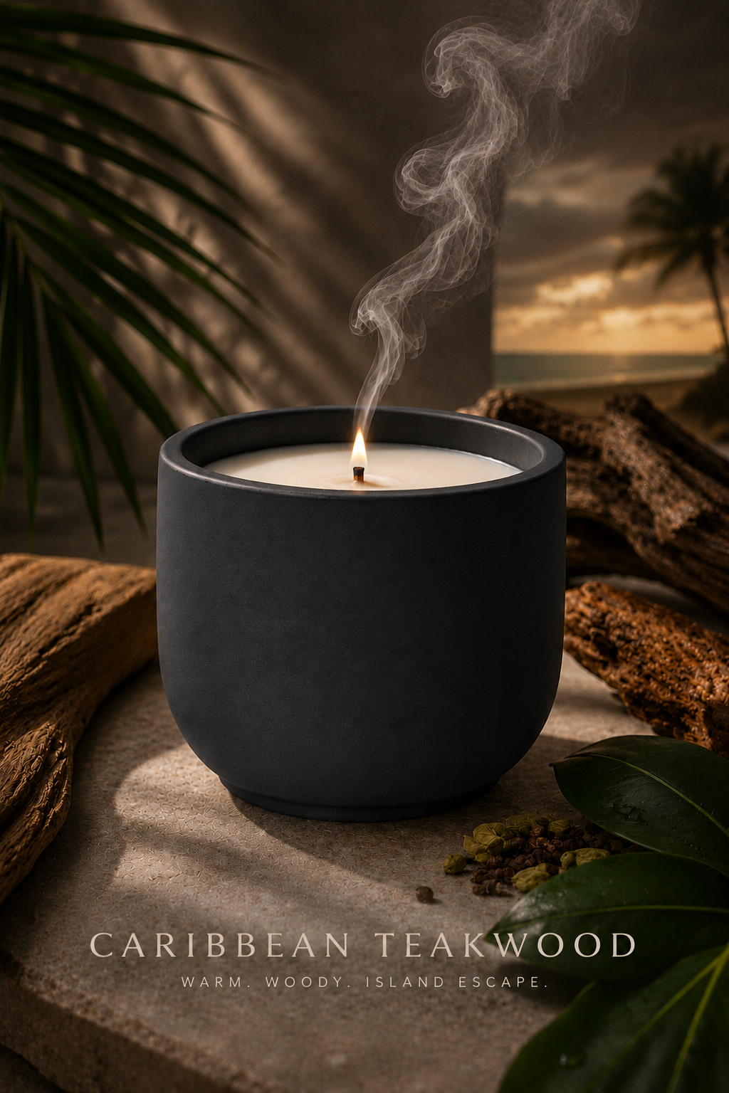 Preorder-Caribbean Teakwood Candle